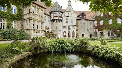 Der Innenhof von Schloss Steinfurt ist ein architektonisches Meisterwerk